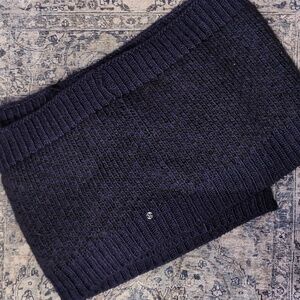 lululemon Wool Alpaca Chunky athletica Navy Black Knit Scarf
